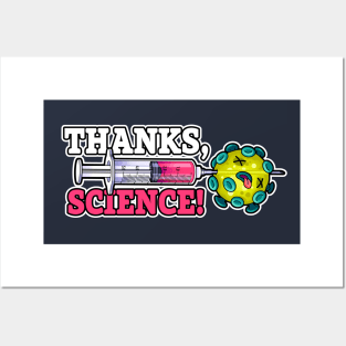 Thanks Science Covid Vaccine Syringe Posters and Art